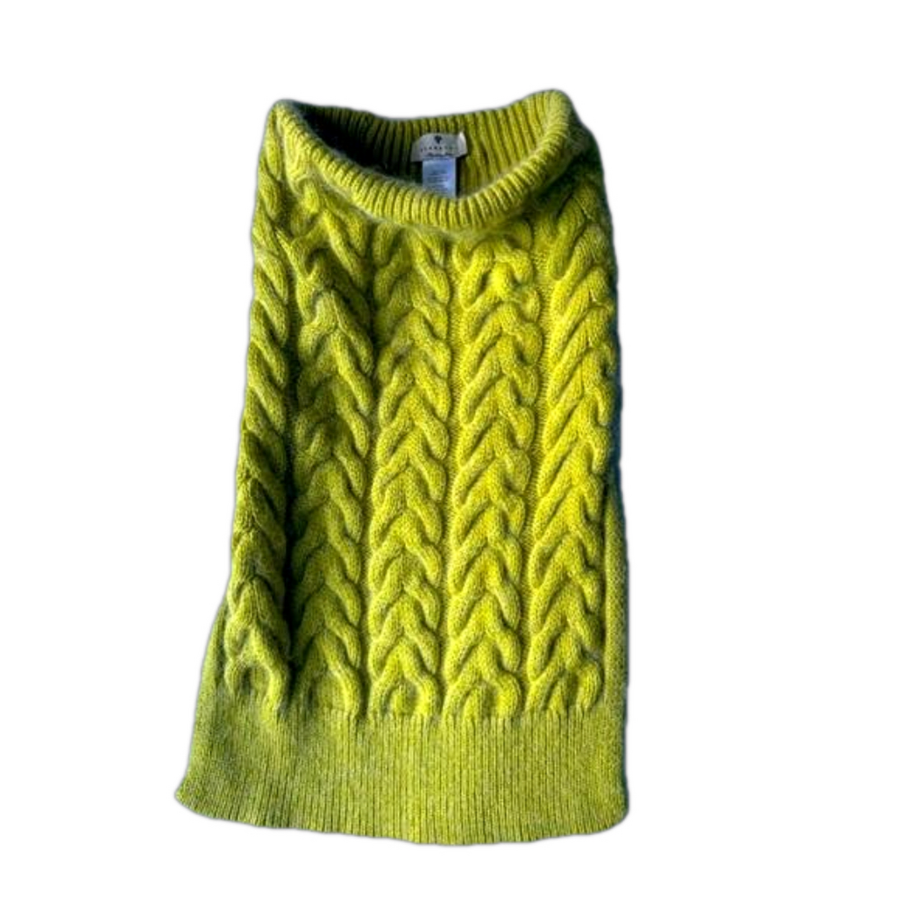 Berretti made in Italy neck warmer turtleneck green mohair blend